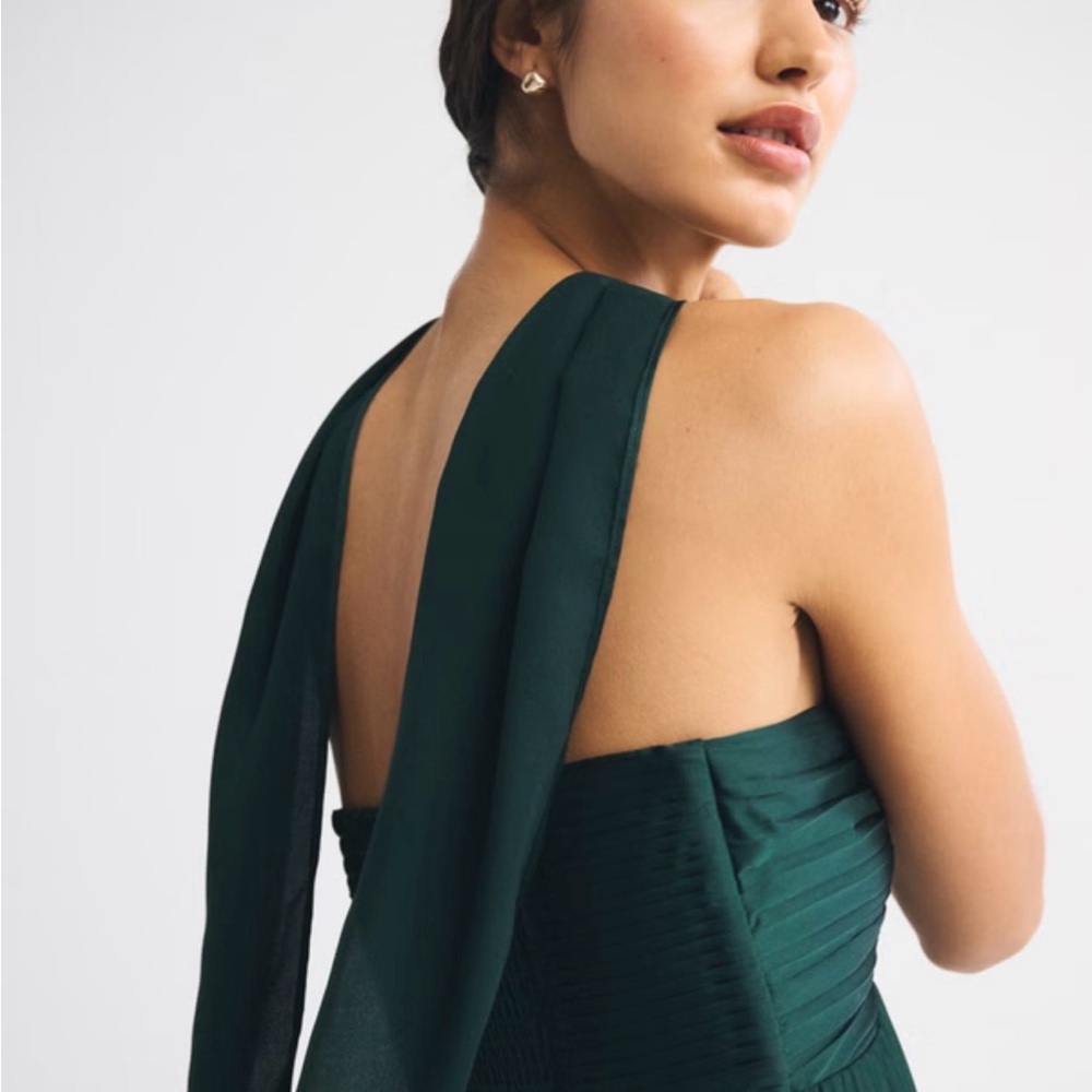 The A&F Giselle Strapless Scarf Babydoll Maxi Dress  XXS Petite - Picture 5 of 7